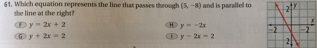 which line is parallel example